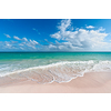 Beautiful beach and  waves of Caribean Sea. Riviera Maya, Mexico