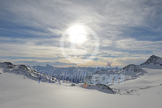 winter mountains beautiful alpine panoramic view of fresh snow capped French alps winter mountains beautiful alpine panoramic view of fresh snow capped French alps