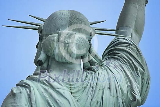 Image of the back of the statue of liberty