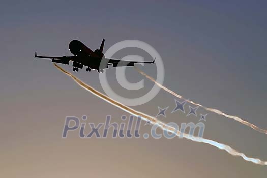 Flaps deployed before landing Flaps deployed before landing