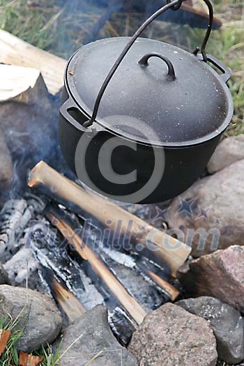 Kettle above the campfire