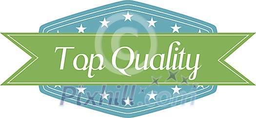 Isolated top quality label Isolated top quality label