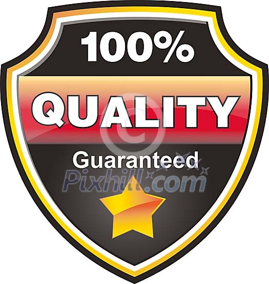 Isolated quality label Isolated quality label