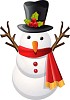 Isolated vector snowman