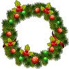 Isolated vector Christmas wreath