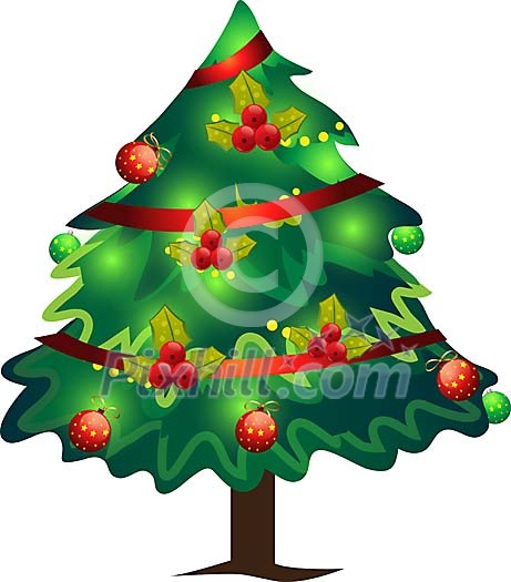 Isolated vector christmas tree