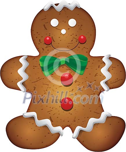 Isolated vector gingerbread man