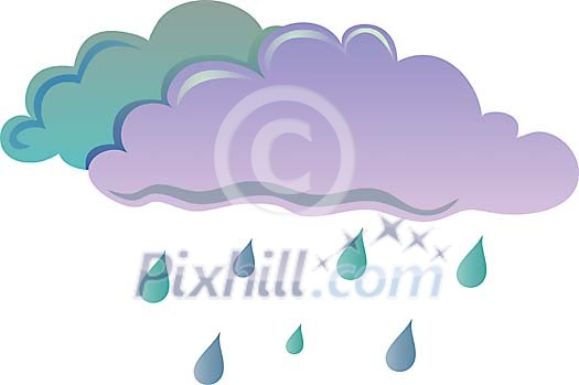 Isolated clouds with rain Isolated clouds with rain