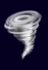 White tornado on a black background