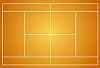 Vector image of a tennis court
