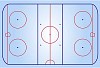 Vector image of a ice hockey field