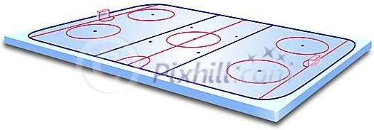 Vector image of a ice hockey field