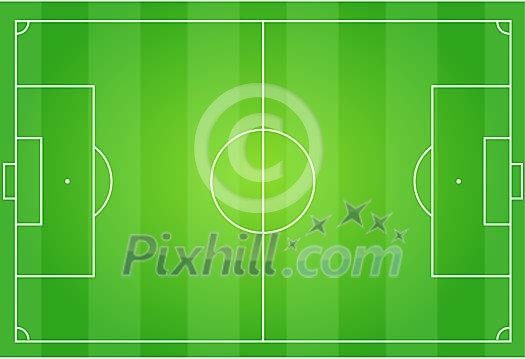 Vector image of a soccer field
