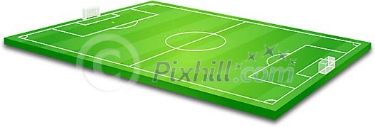 Vector image of a soccer field