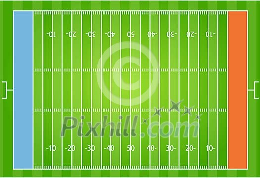 Vector image of american football field Vector image of american football field