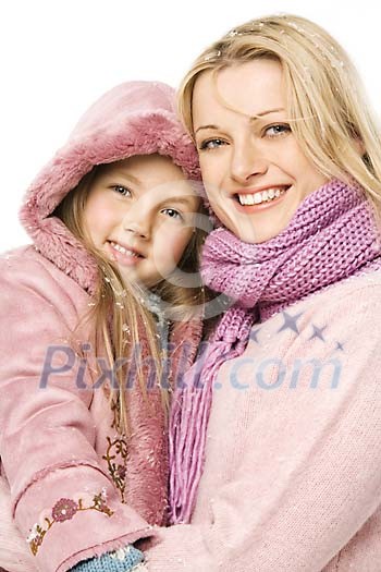 Mother holding her daughter Mother holding her daughter