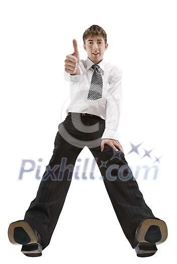 Man giving thumb up Man giving thumb up