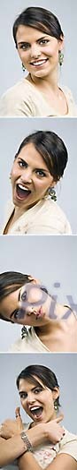 Pictures of a woman in the photo booth Pictures of a woman in the photo booth