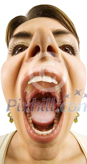 Woman with wide opened mouth Woman with wide opened mouth