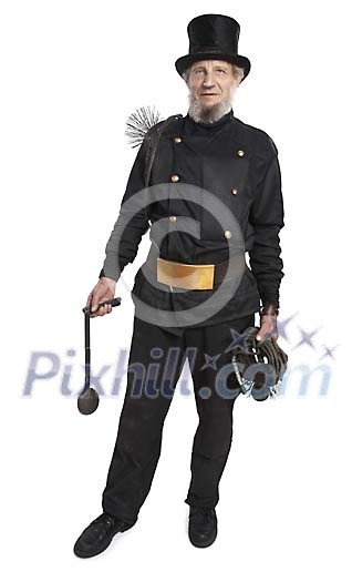 Male chomney sweeper standing Male chomney sweeper standing