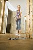 Woman cleaning the floor