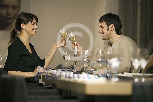 Man and woman having a romantic dinner Man and woman having a romantic dinner