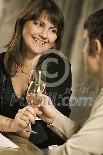 Man and woman having a drink Man and woman having a drink