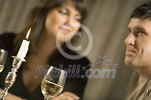 Man and woman having a dinner Man and woman having a dinner