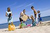 Family outing on the beach