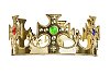 Golden crown on a white space
