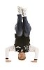 Man kneeling upside down