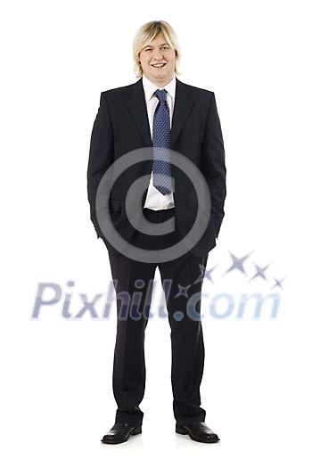 Businessman on a white background Businessman on a white background