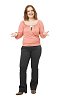Wman standing on a white background