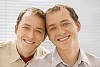 Male twins smiling