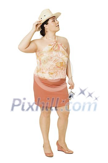 woman tourist posing woman tourist posing