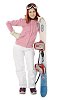 Girl with snowboard