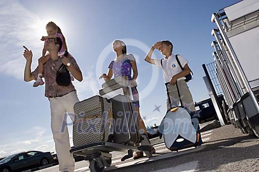 Family going for a holiday Family going for a holiday