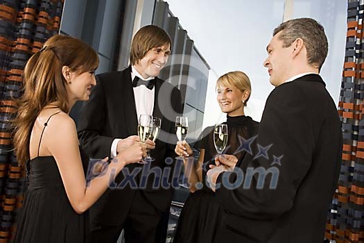 Men and women at a party Men and women at a party