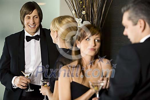 Men and women at the party Men and women at the party