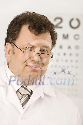 Portrait of a male eye doctor Portrait of a male eye doctor