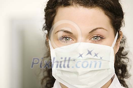 Female doctor with mask Female doctor with mask