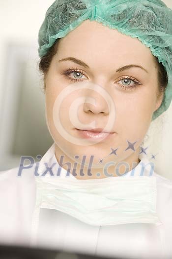 Closeup of a female surgeon Closeup of a female surgeon