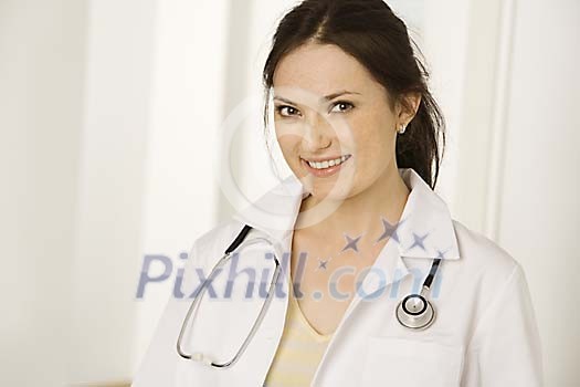 Female doctor smiling