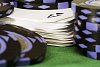 Pack of cards and towers of chips