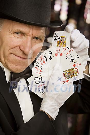 Male magician performing Male magician performing