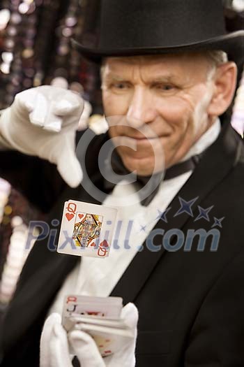 Male magician performing Male magician performing