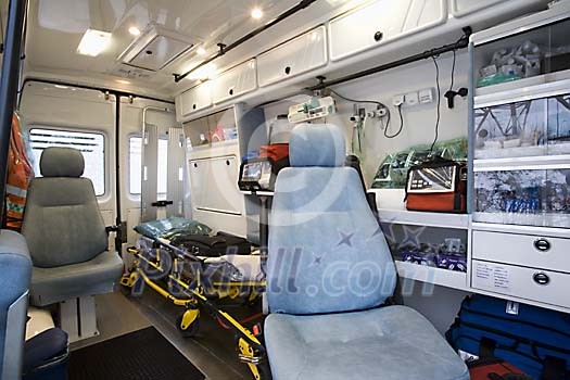 Picture of inside of ambulance Picture of inside of ambulance