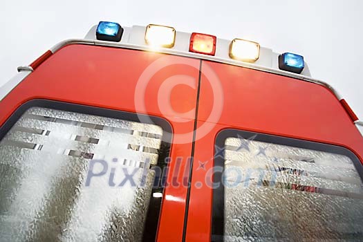 Backside of ambulance lights Backside of ambulance lights