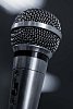 Closeup of a microphone
