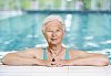 Older woman in the pool